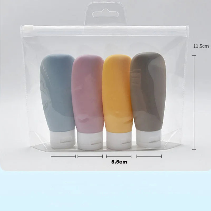 Refillable Silicone Travel Bottles – 60ml Squeeze Containers for Toiletries