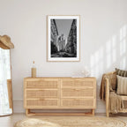 NYC Map Canvas Wall Art – Black and White Cityscape Print for Home Decor