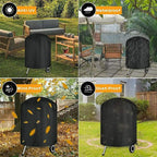 Heavy Duty Waterproof BBQ Cover – Protective Round Grill Shield for Outdoor