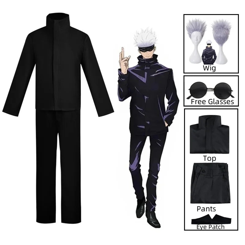 Gojo Satoru Cosplay Costume Set – Anime Uniform for Halloween
