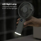 Portable Handheld USB Fan – Rechargeable Stepless Speed Desktop Cooling Fan