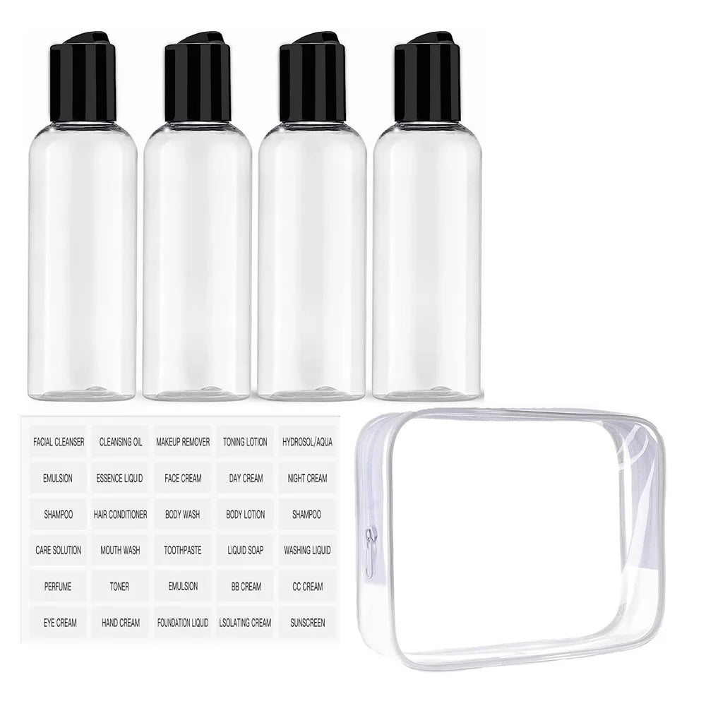 Refillable Travel Bottle Set – Leakproof Toiletry Containers for Cosmetics
