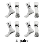 Non-Slip Silicone Grip Sports Socks – Mid-Calf Athletic Gear for Football Yoga