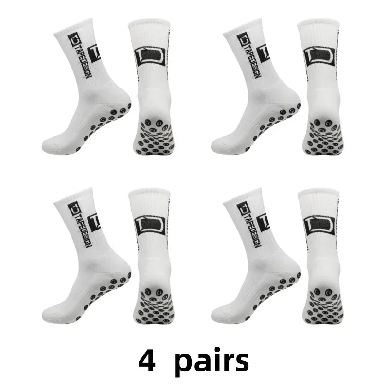 Non-Slip Silicone Grip Sports Socks – Mid-Calf Athletic Gear for Football Yoga