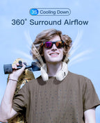 Portable Neck Fan – 6000mAh Wearable Air Conditioner for Outdoor Summer Cooling