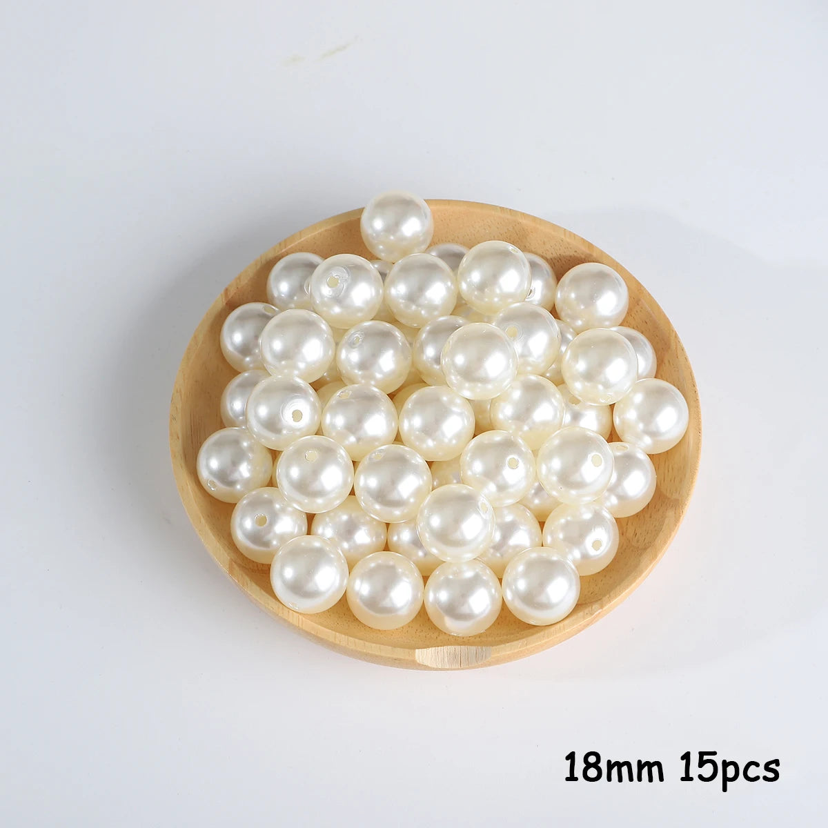 Beige ABS Imitation Pearl Beads – 3-20mm Round Spacer for Jewelry DIY Crafting