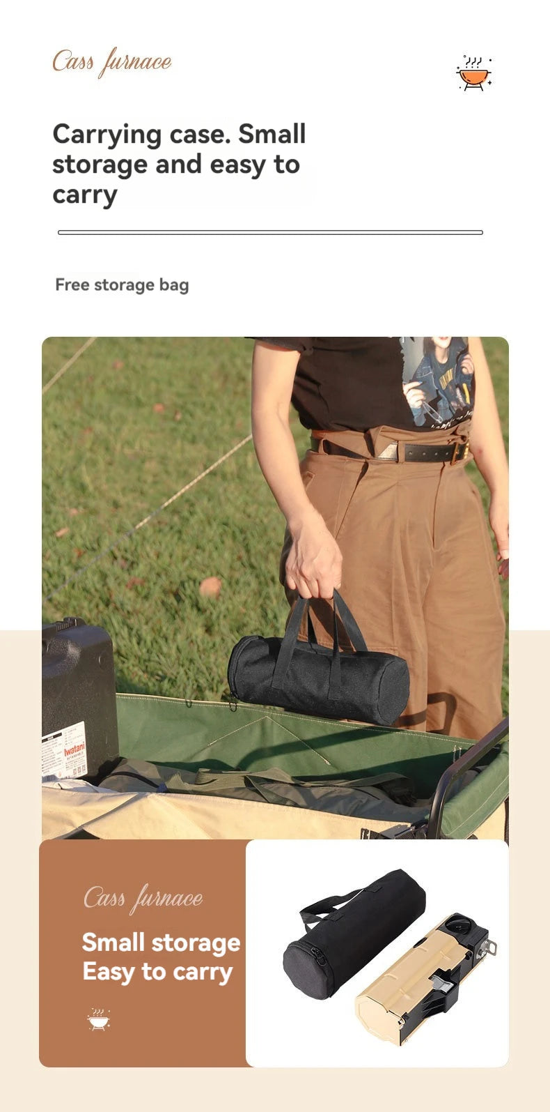 Portable Camping Gas Stove – Folding Cassette Burner for Outdoor Cooking