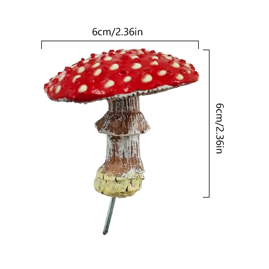 Glow In The Dark Mushroom Figurines – Resin Miniatures for Fairy Gardens