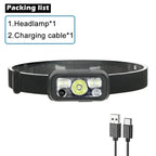 Rechargeable LED Sensor Headlamp – Motion Activated Light for Camping