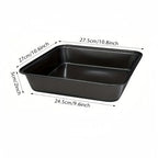 Carbon Steel Nonstick Roasting Pan – Rectangular Baking Tray for Bread and Cake