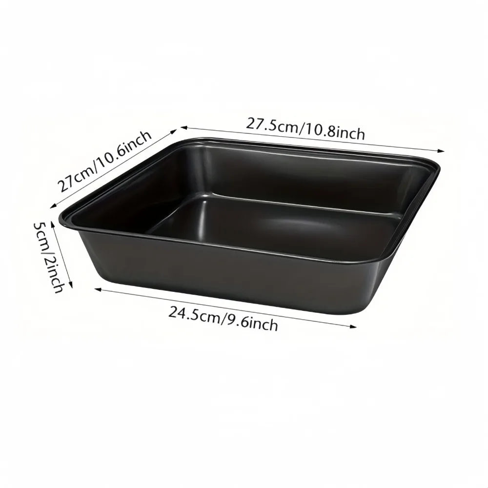 Carbon Steel Nonstick Roasting Pan – Rectangular Baking Tray for Bread and Cake
