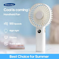 Portable Handheld USB Fan – Rechargeable Stepless Speed Desktop Cooling Fan
