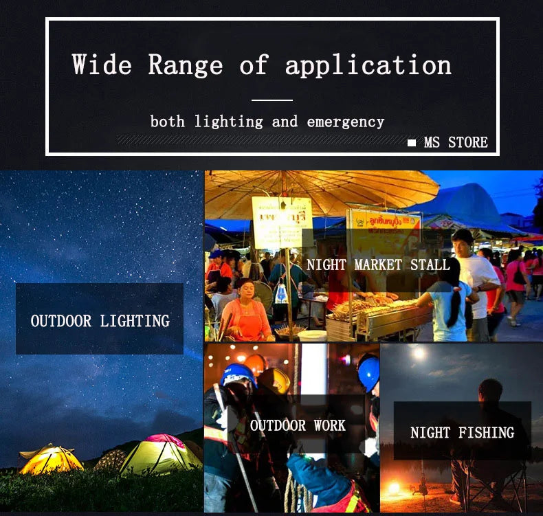 Rechargeable LED Camping Lantern – Magnetic Portable Light for Outdoor Tent