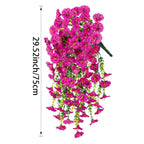 Artificial Morning Glory and Eucalyptus Vine – UV-Resistant Home Wall Decor