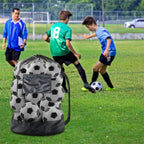 Extra Large Mesh Sports Ball Bag – Zipper Pocket Carrier for Gym and Training