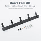 Modern Aluminum Wall Hooks – Black Towel Hanger for Bathroom and Coat Storage