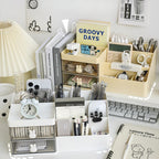 Transparent Desktop Organizer – Multi-Drawer Storage for Office Stationery