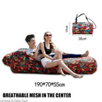 Inflatable Sofa Bed – Extra Wide Non-Roll Air Lounger for Beach and Garden