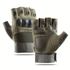 Tactical Fingerless Gloves – Hard Shell Knuckle Protection for Outdoor Sports
