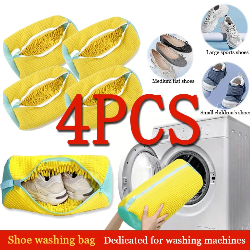 Mesh Shoe Washing Bag – Protective Cotton Net for Sneaker Laundry Cleaning