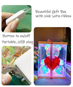 LED Teddy Bear Night Light – 30cm Colorful Plush Gift for Bedroom Decor