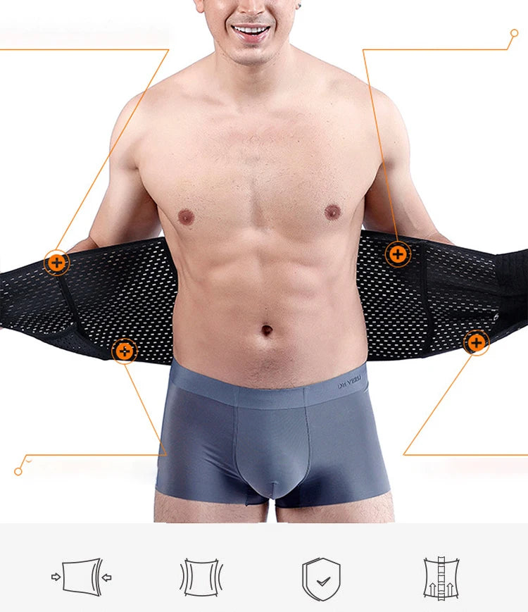 Men Slimming Waist Trainer Belt – Abdominal Compression for Fitness Workout