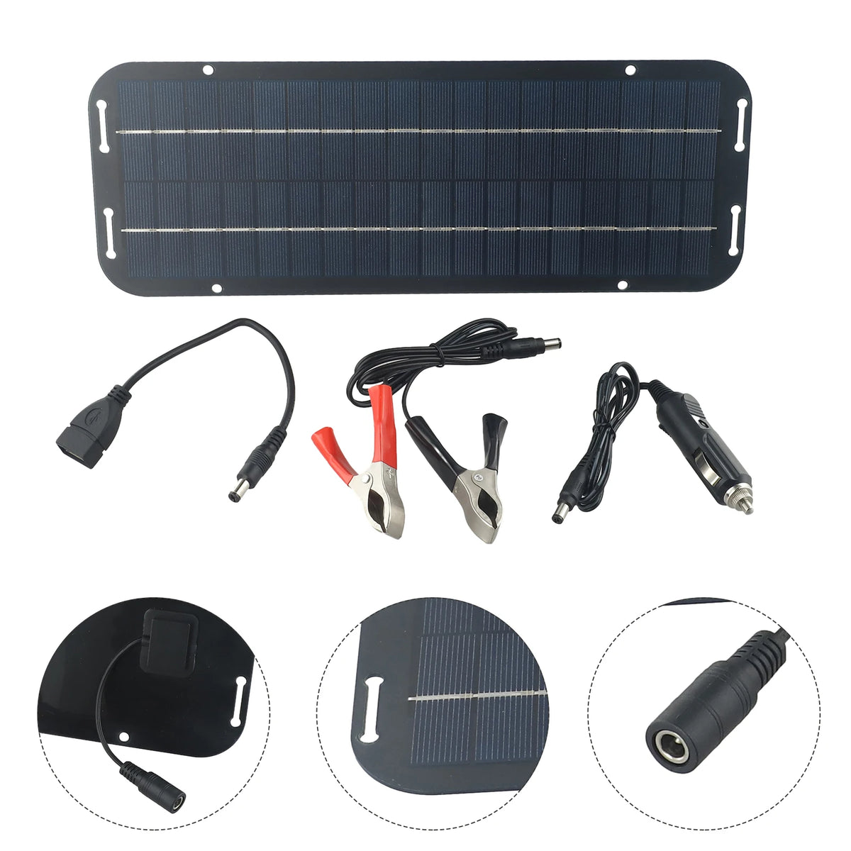 60W Solar Battery Trickle Charger – 12V Portable Panel for Car Boat Caravan