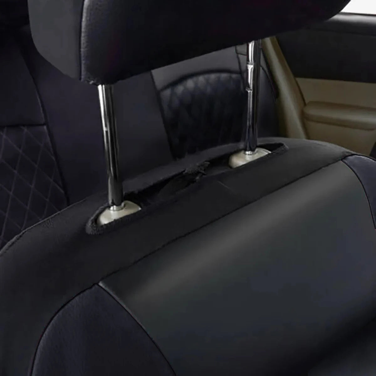 Waterproof PU Leather Car Seat Cover – All Season Full Coverage for SUV Sedan