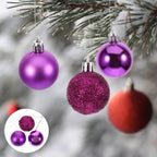 Purple Plastic Christmas Ornament Balls – Shiny Decor for Xmas Tree Holidays