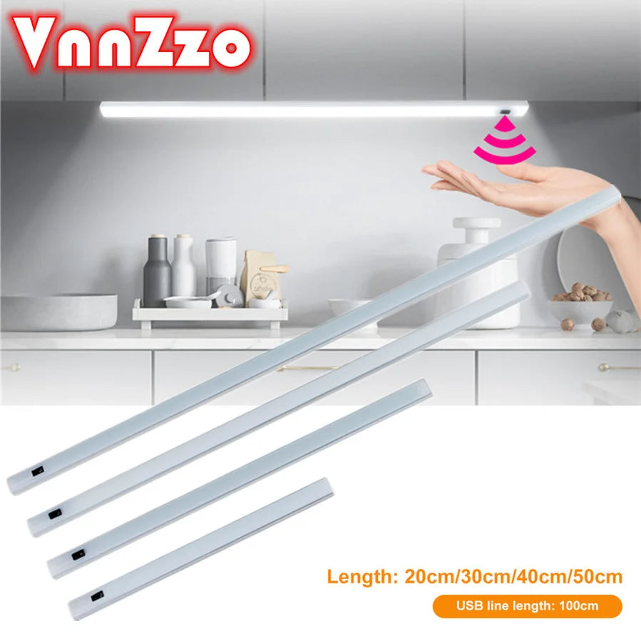LED USB Hand Sweep Strip Light – Motion Sensor Desk Lamp for Kitchen Cabinet