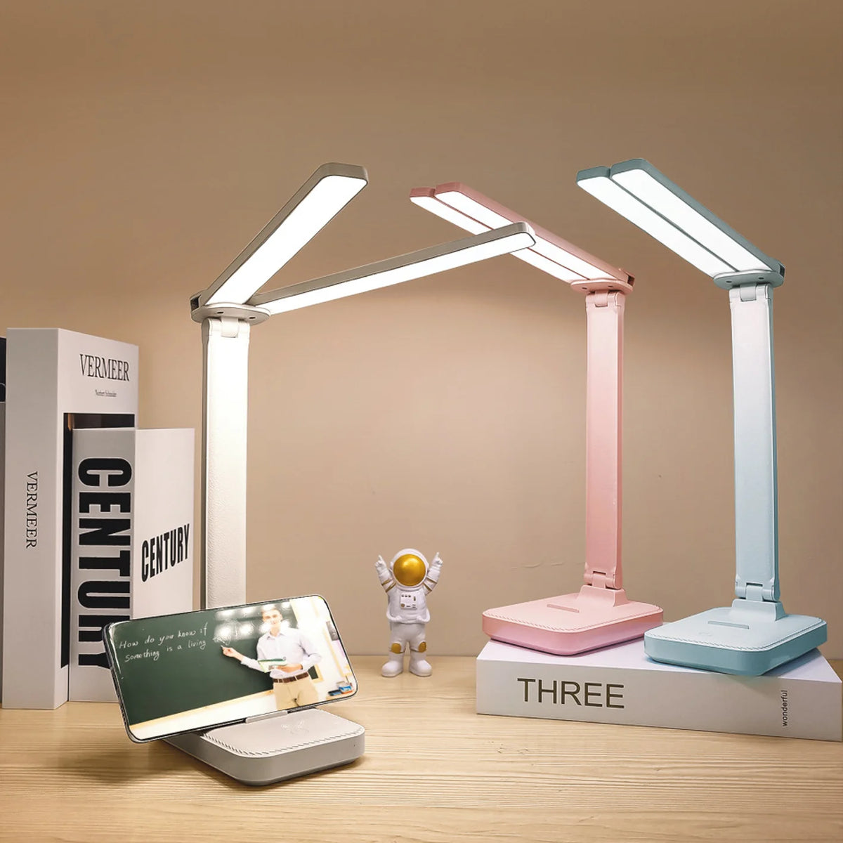 Dimmable LED Desk Lamp – Rechargeable Eye Protection for Bedroom Study
