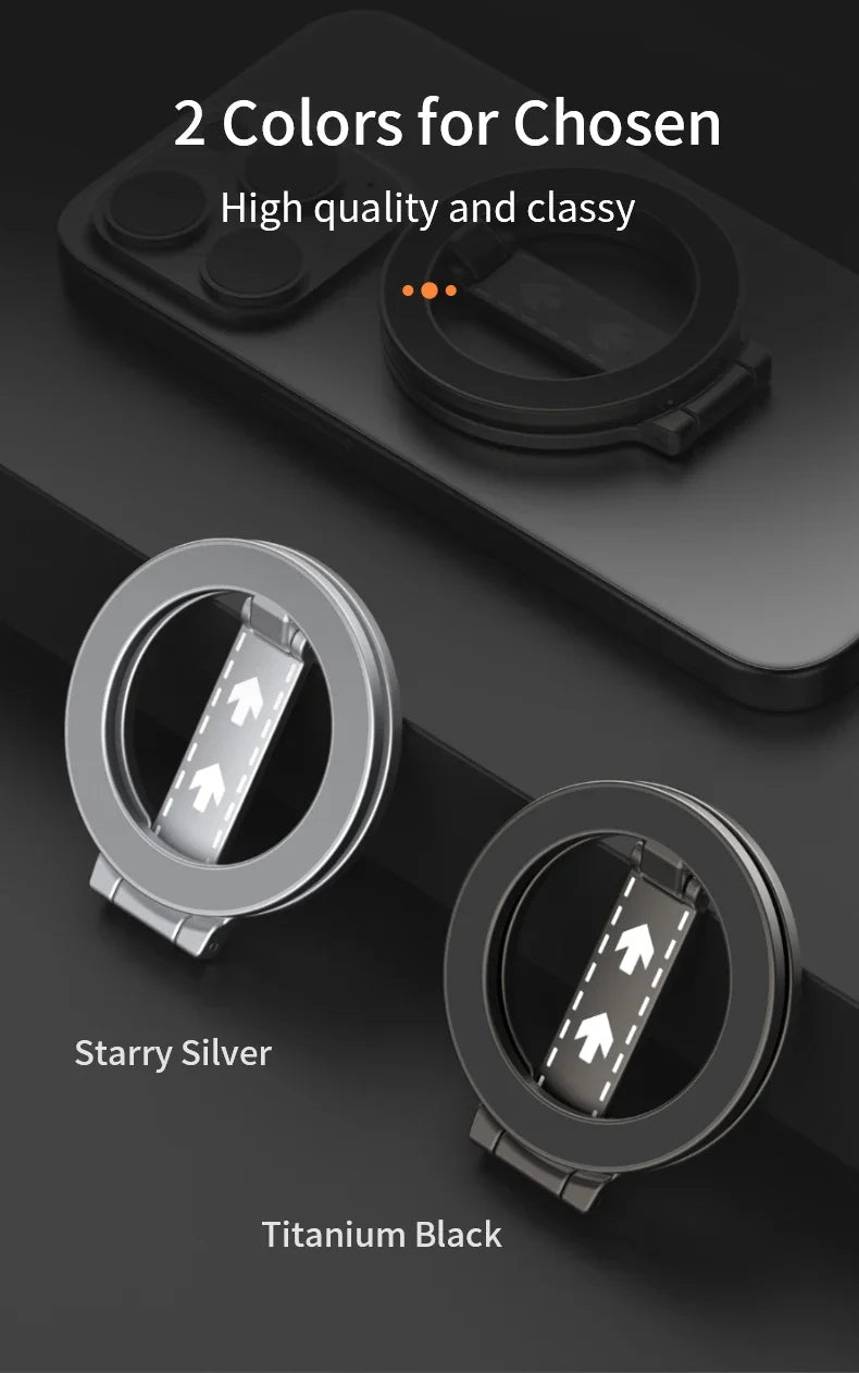 Magnetic Phone Ring Holder – Double-Sided MagSafe Kickstand for Smartphones