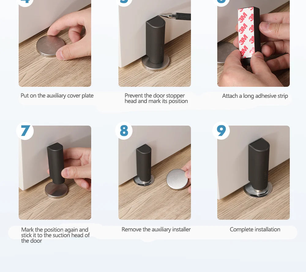 Magnetic Door Stopper – Heavy Duty Wall Protector for Home Furniture Hardware