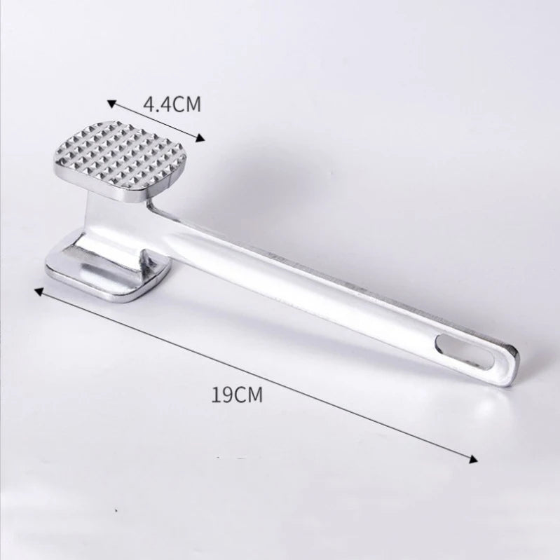Stainless Steel Meat Tenderizer – Double-Sided Heavy Duty Hammer for Kitchen
