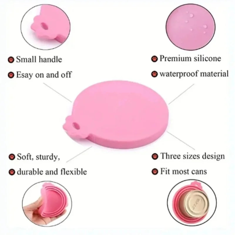 Silicone Pet Food Can Lids – Airtight Reusable Covers for Dogs and Cats
