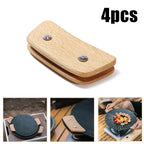 Wooden BBQ Pan Handle – Heat Resistant Anti-Scald Grip for Outdoor Cooking