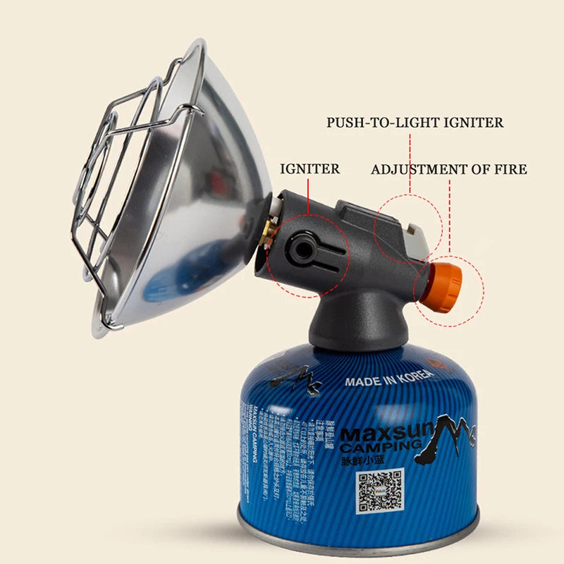 Portable Gas Camping Heater – Stainless Steel Tent Stove for Winter Outdoor