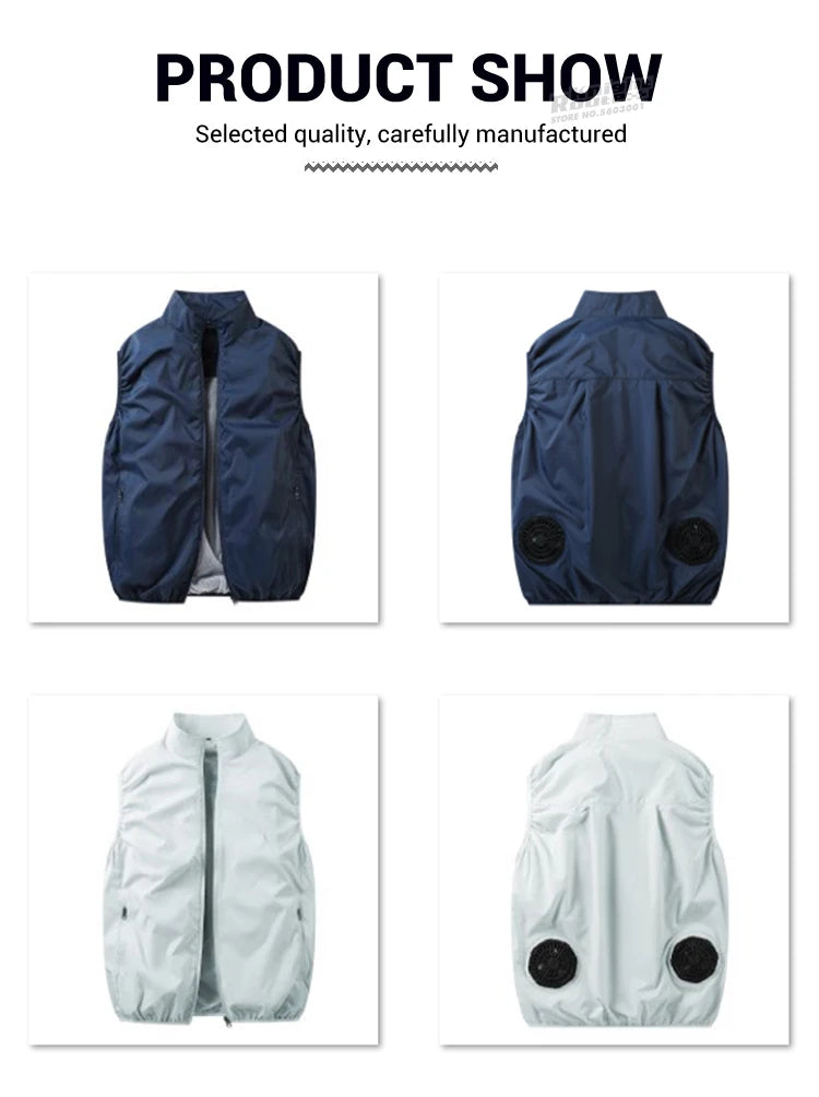 Air-Conditioned Cooling Vest – 13-Hour Fan System for High-Temperature Work