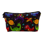 Large Animal Makeup Bag – Flamingo Cat Print Organizer for Travel Cosmetics