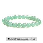 Natural Stone Bead Bracelet – Healing Crystal Gemstone Jewelry for Men and Women