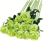 Realistic Artificial Rose Bouquet – Silk Floral Arrangements for Home Decor
