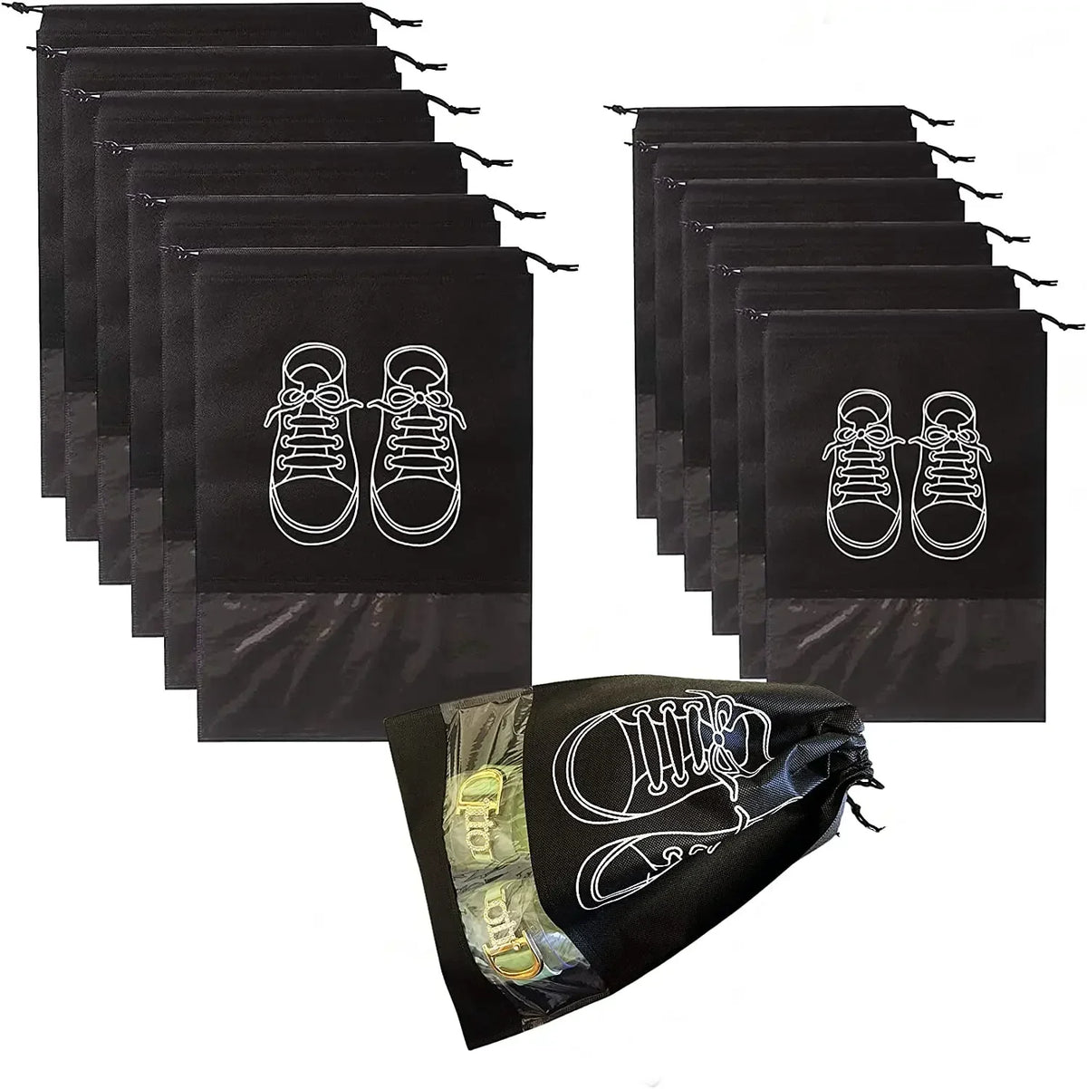 Non-Woven Shoe Storage Bags – Portable Dust-Proof Pouches for Travel and Home