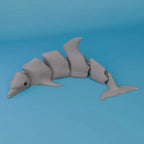 3D Printed Flexible Shark Figurine – Articulated Animal Ornament for Decor