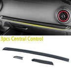 Carbon Fiber Console Trim – ABS Interior Door Panel Cover for Audi A3 S3 RS3