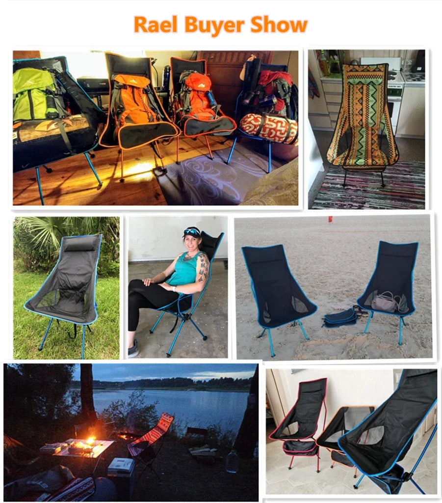Ultralight Folding Chair – Detachable Portable Seat for Camping and Hiking