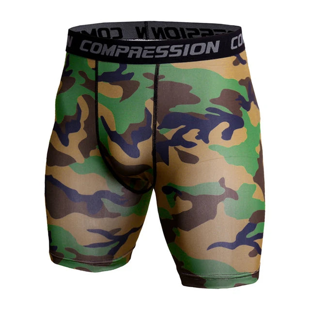 Compression Shorts – 3D Printed Camouflage for Gym and Bodybuilding