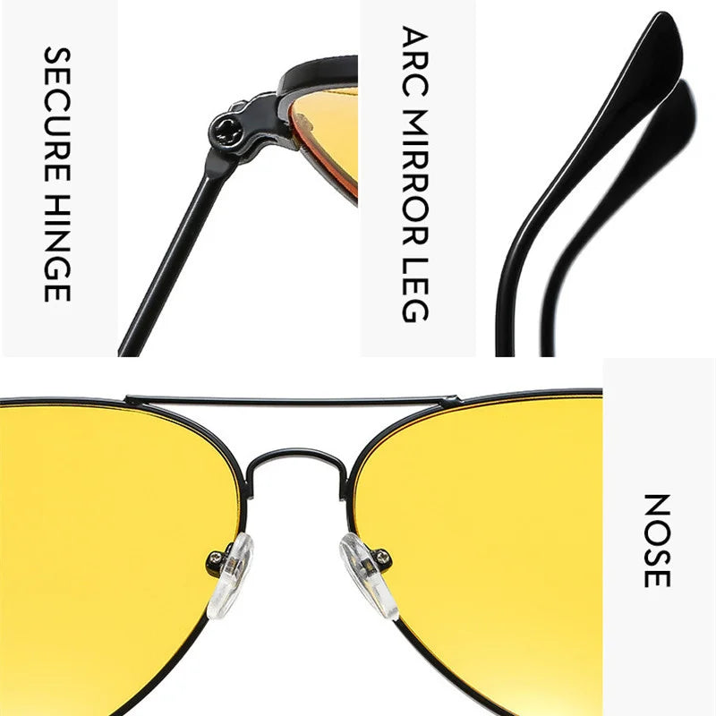 Double Bridge Aviator Sunglasses – Alloy Frame Gradient Lenses for Unisex Fashion