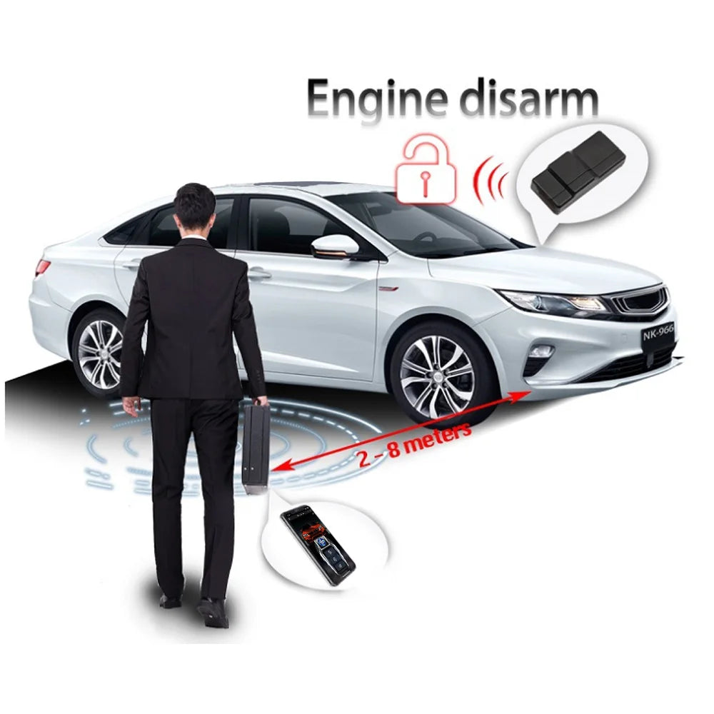 Universal Car Alarm System – Push Button Remote Start for Vehicle Security
