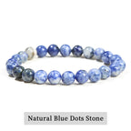 Natural Stone Bead Bracelet – Healing Crystal Gemstone Jewelry for Men and Women