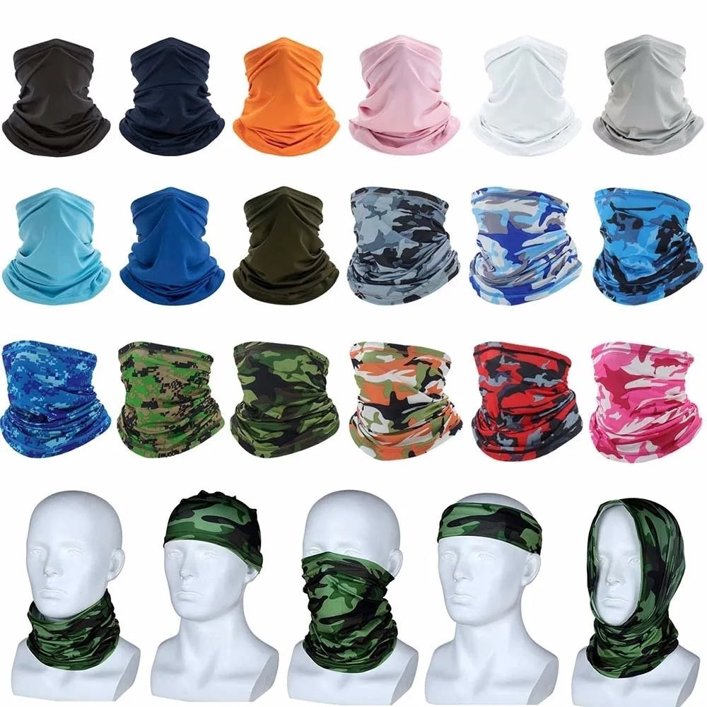 Ice Silk Turban Bandana – UV Protection Neck Mask for Outdoor Cycling Hiking